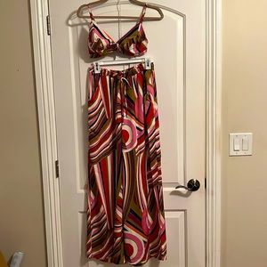 RESA - 2 piece set Odesza, Emma bralette top with Chase wide leg pants.